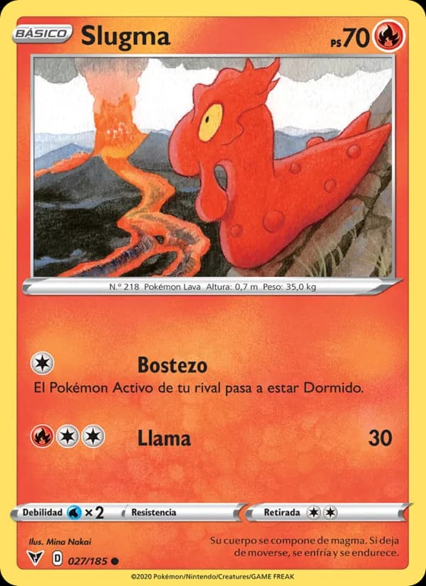 Slugma card in Spanish