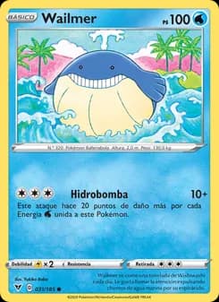 Wailmer card in Spanish