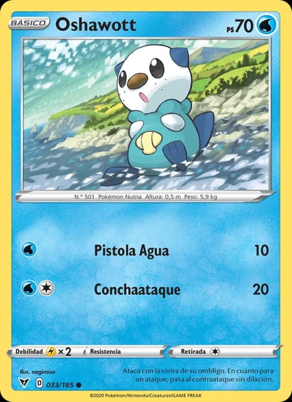 Oshawott card in Spanish