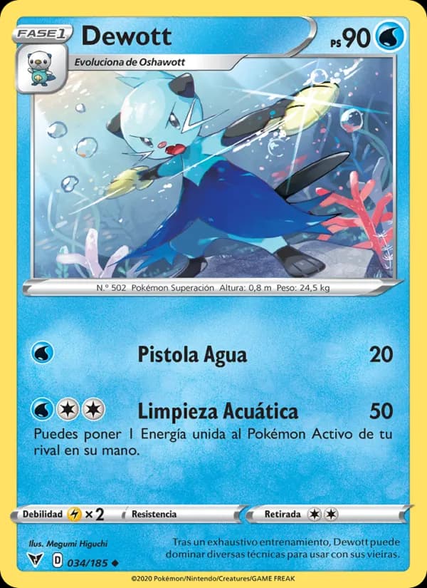 Dewott card in Spanish
