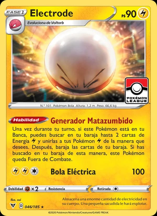 Electrode card in Spanish