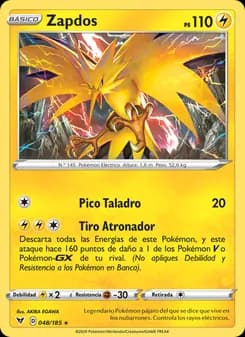 Zapdos card in Spanish
