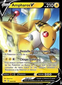 Ampharos V card in Spanish