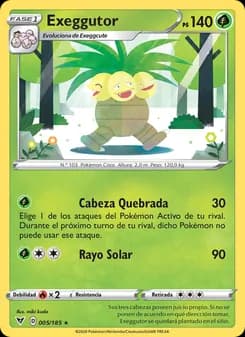 Exeggutor card in Spanish