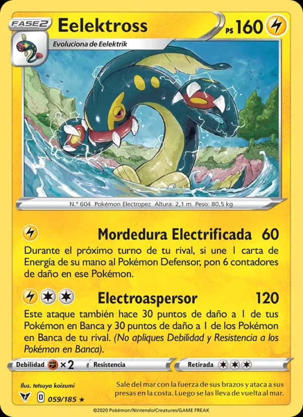 Eelektross card in Spanish