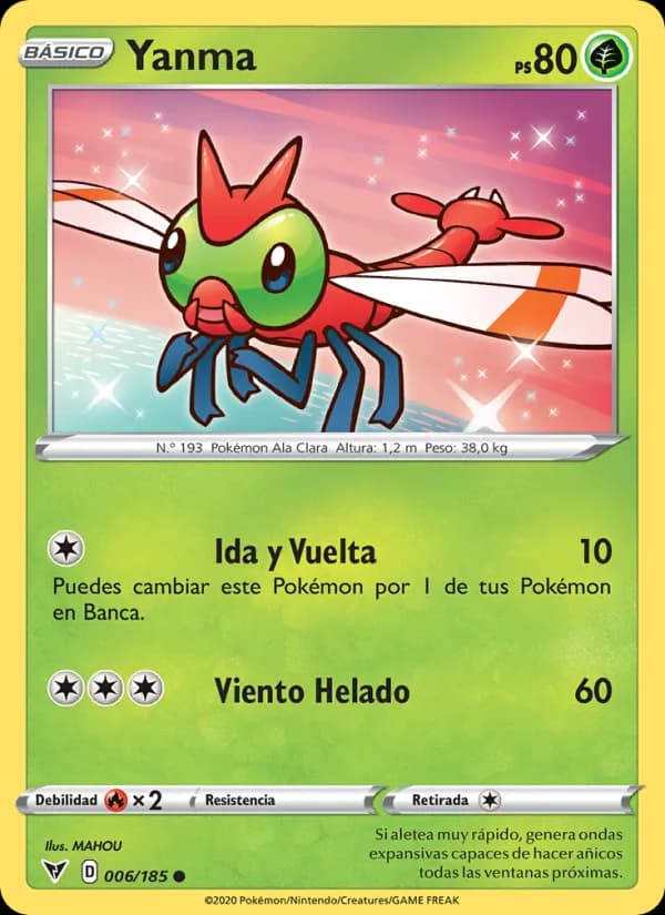 Yanma card in Spanish