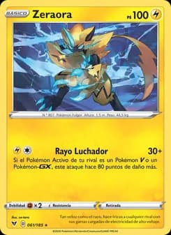 Zeraora card in Spanish