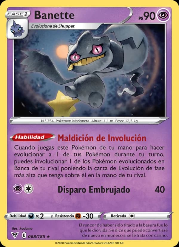 Banette card in Spanish