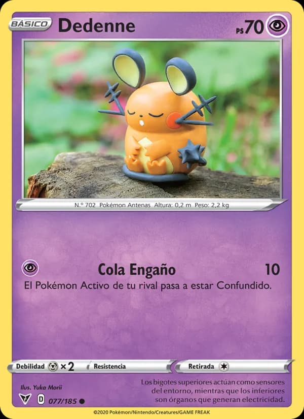 Dedenne card in Spanish