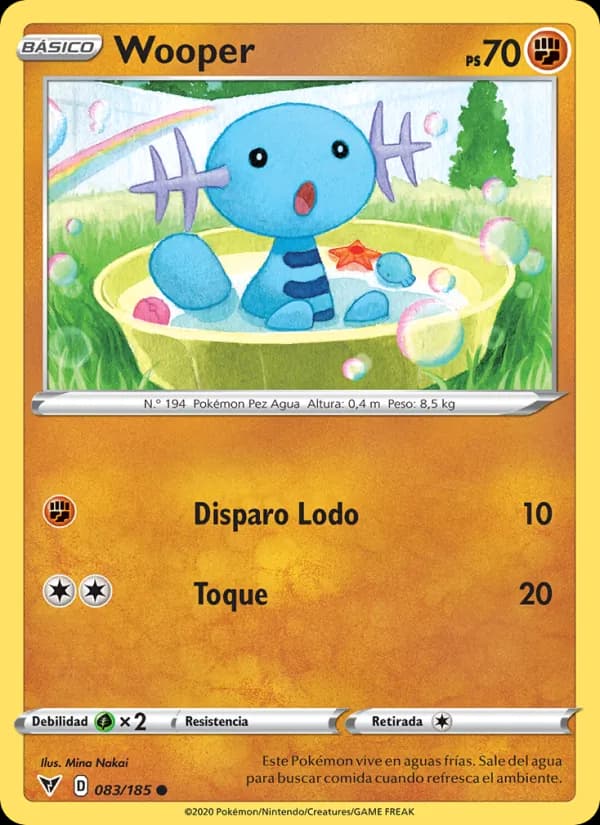 Wooper card in Spanish