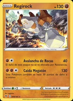 Regirock card in Spanish