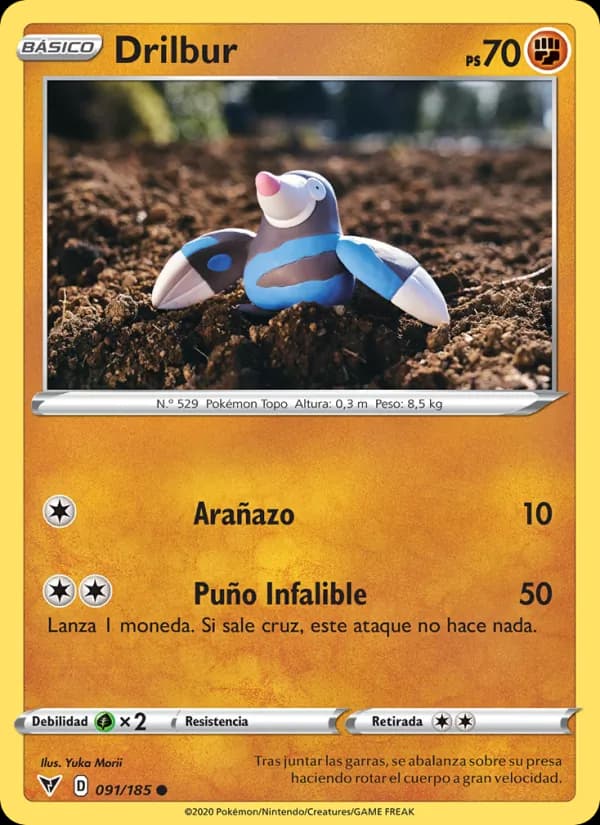 Drilbur card in Spanish