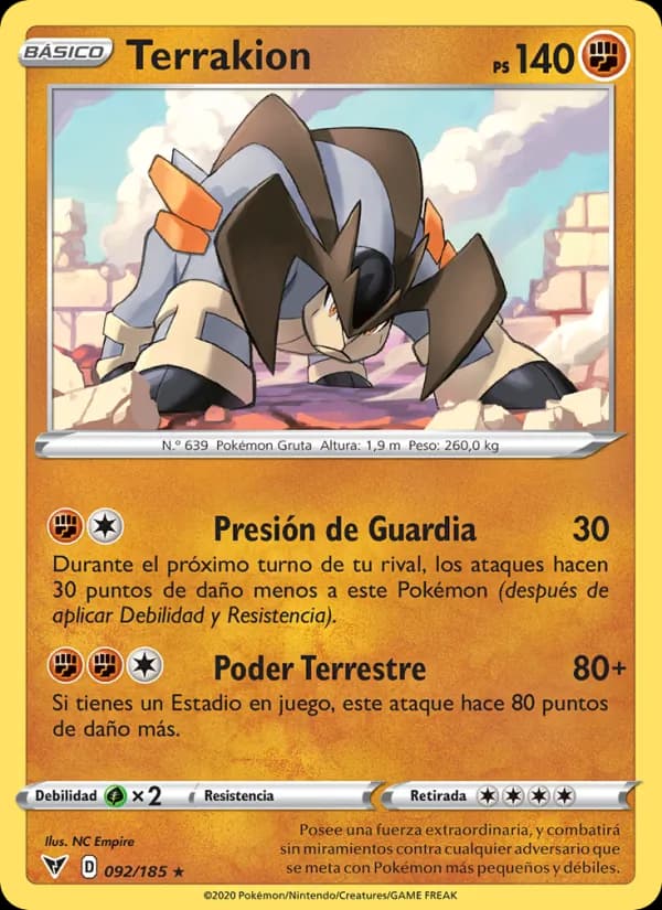 Terrakion card in Spanish