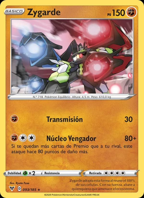 Zygarde card in Spanish