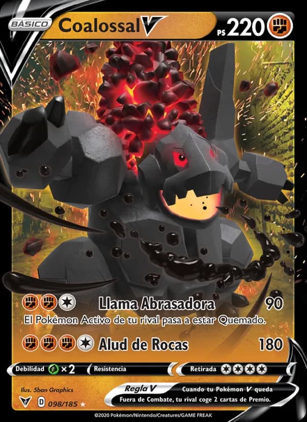 Coalossal V card in Spanish