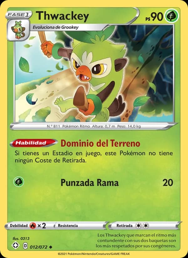 Thwackey card in Spanish