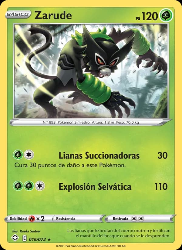 Zarude card in Spanish