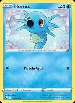 Horsea card in Spanish