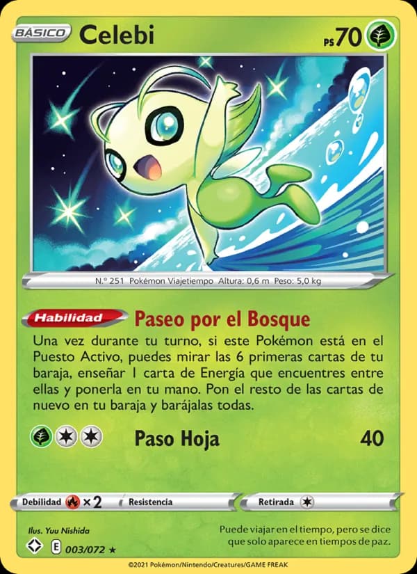 Celebi card in Spanish