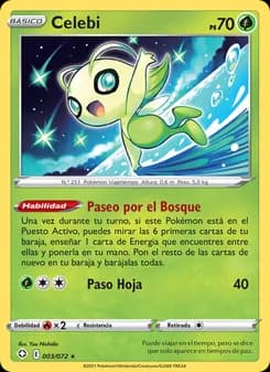 Celebi card in Spanish