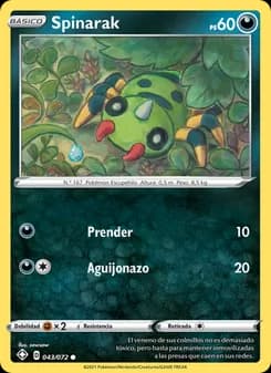Spinarak card in Spanish