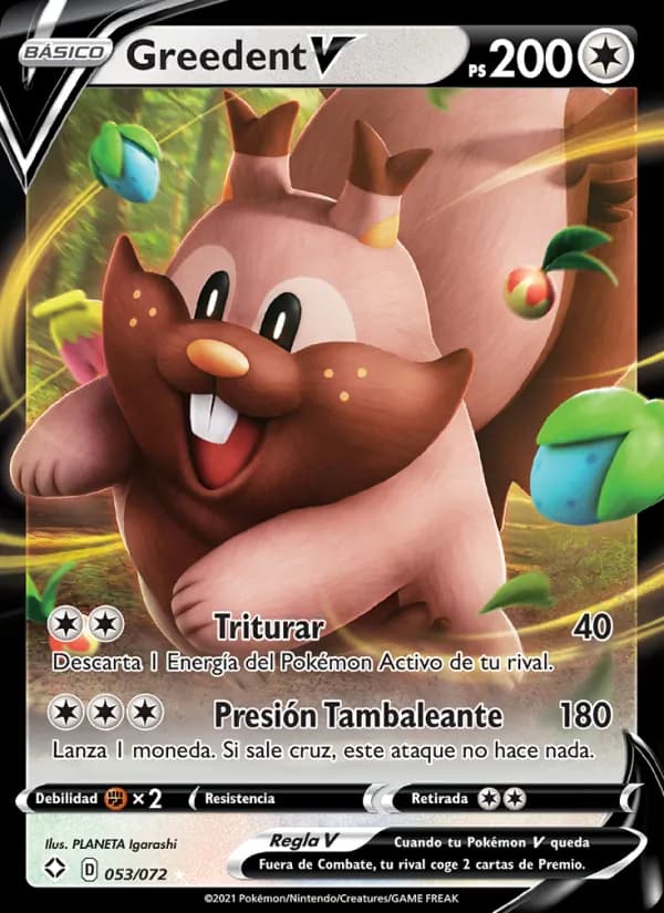 Greedent V card in Spanish