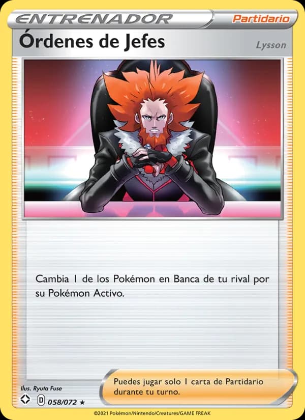 Órdenes de Jefes card in Spanish
