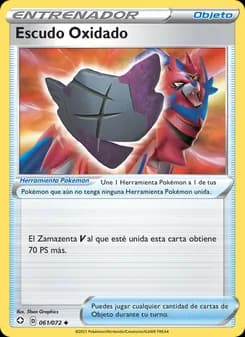 Escudo Oxidado card in Spanish