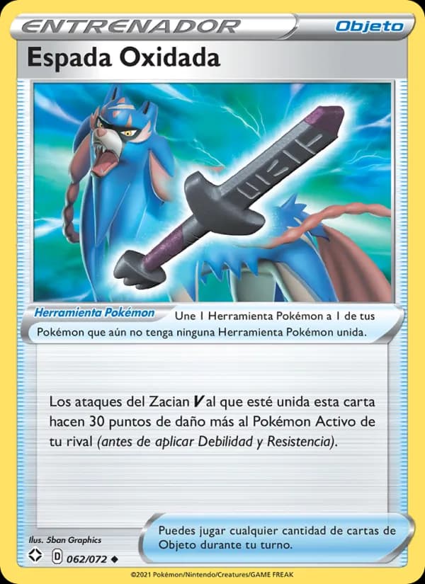 Espada Oxidada card in Spanish