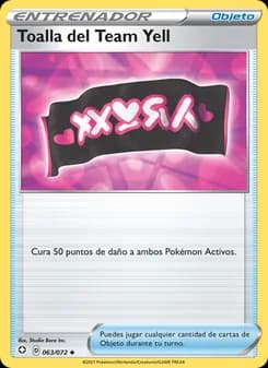 Toalla del Team Yell card in Spanish