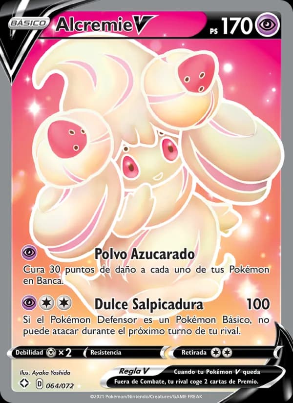 Alcremie V card in Spanish
