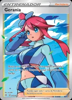Gerania card in Spanish