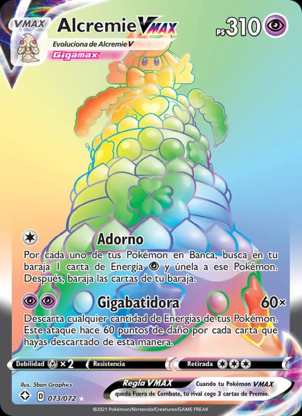 Alcremie VMAX card in Spanish