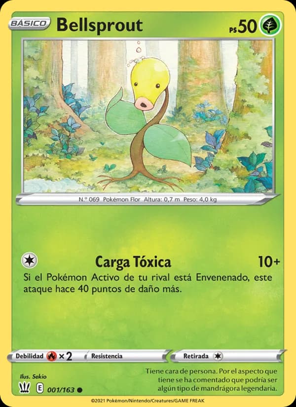 Bellsprout card in Spanish