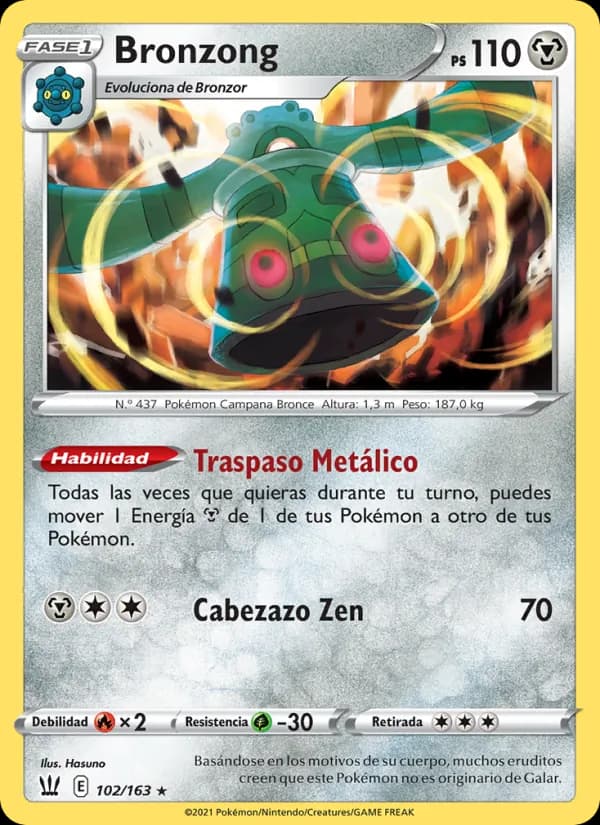 Bronzong card in Spanish