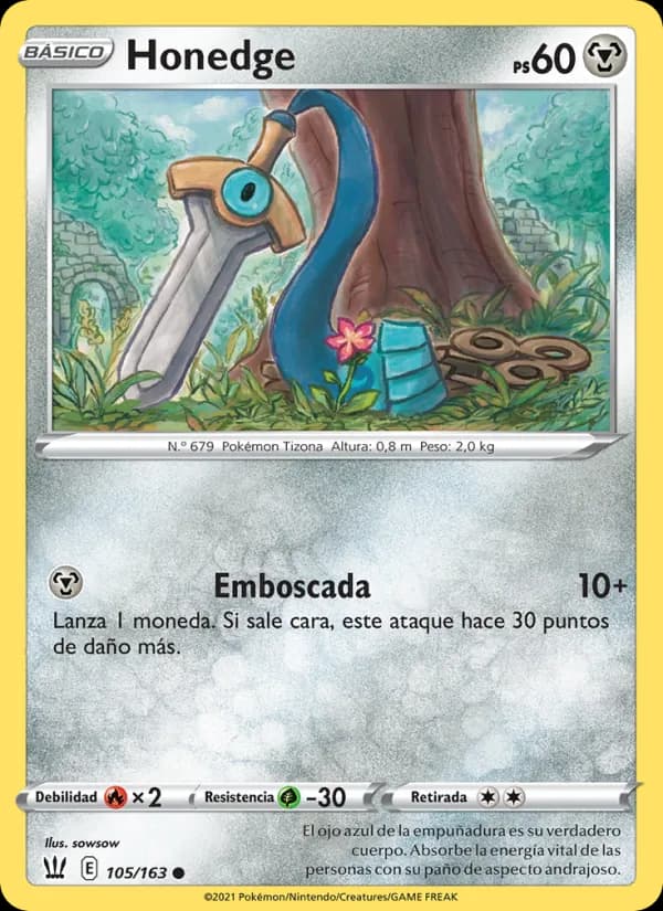 Honedge card in Spanish