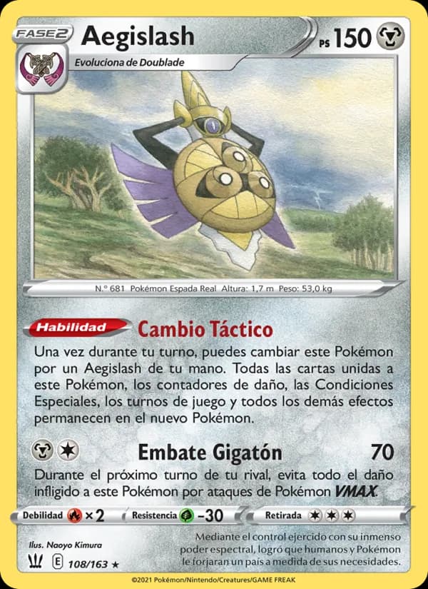 Aegislash card in Spanish