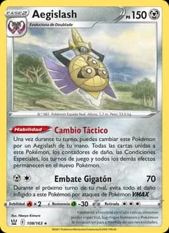 Aegislash card in Spanish
