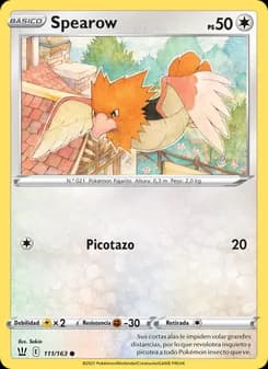 Spearow card in Spanish