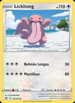 Lickitung card in Spanish