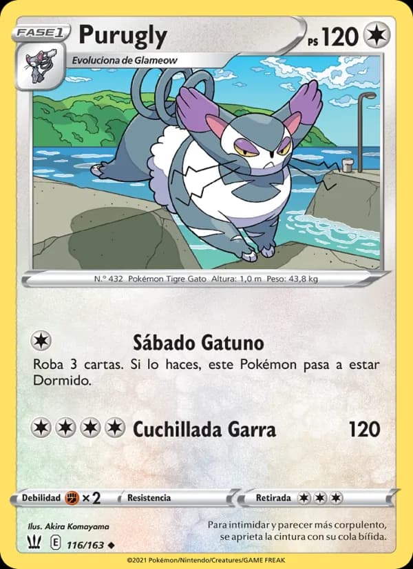 Purugly card in Spanish