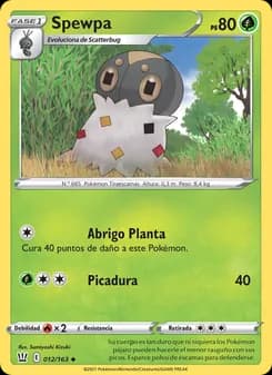 Spewpa card in Spanish