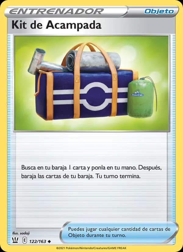 Kit de Acampada card in Spanish