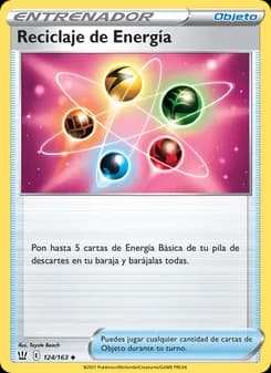 Reciclaje de Energía card in Spanish