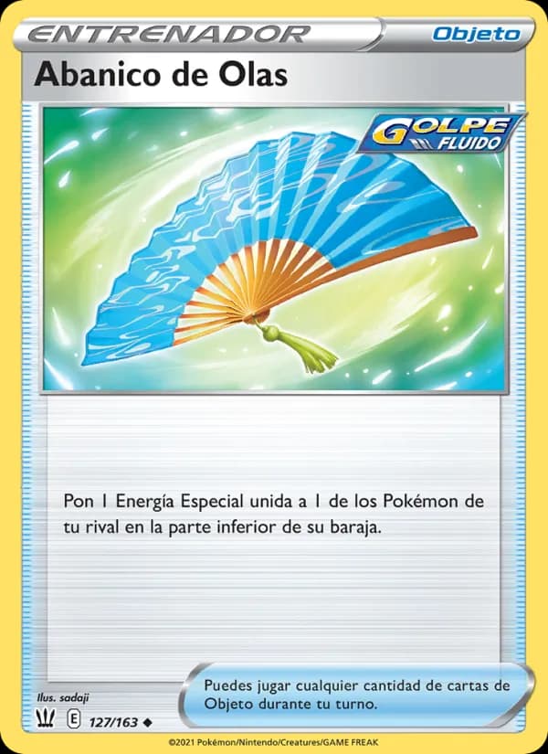 Abanico de Olas card in Spanish