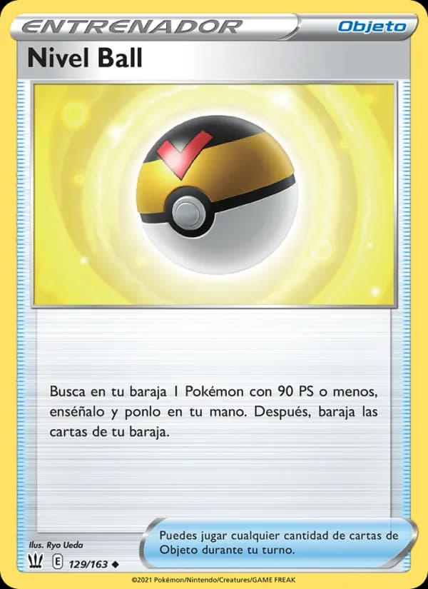 Nivel Ball card in Spanish