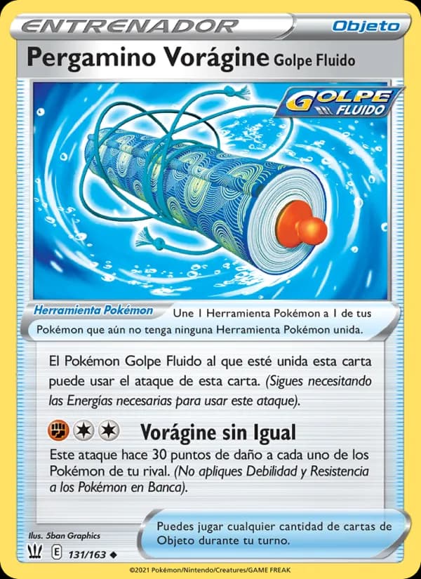 Pergamino Vorágine Golpe Fluido card in Spanish