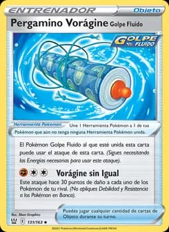 Pergamino Vorágine Golpe Fluido card in Spanish