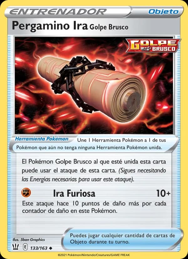 Pergamino Ira Golpe Brusco card in Spanish