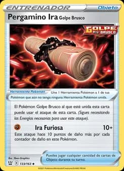 Pergamino Ira Golpe Brusco card in Spanish